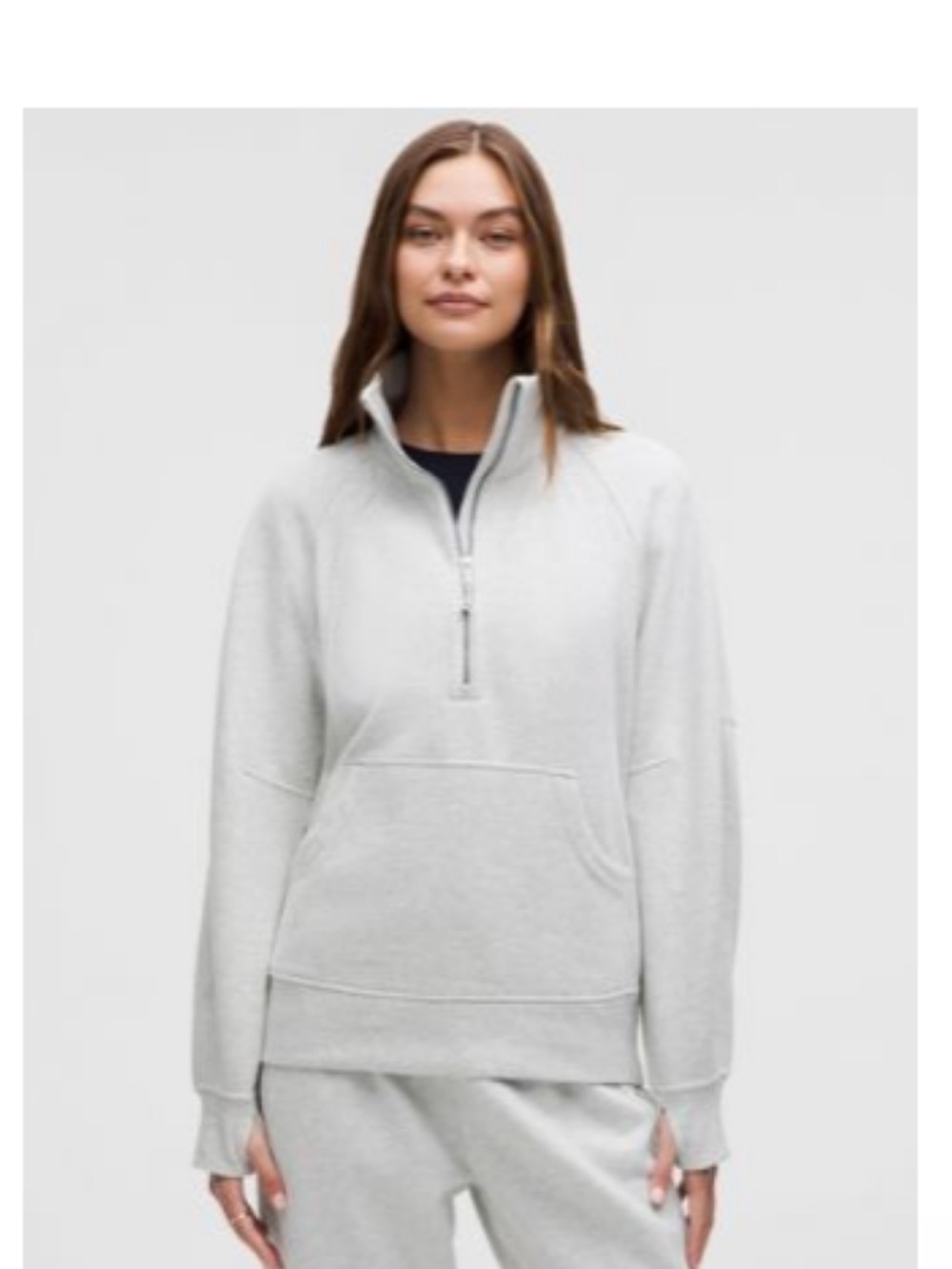 Scuba Oversized Funnel-Neck Half Zip Long